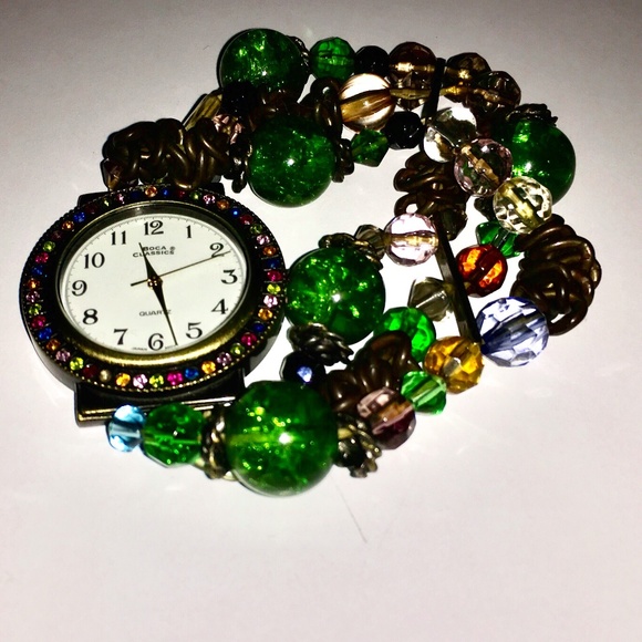 NEIMAN MARCUS BOCA Classics Rainbow Dial Festive Watch - Picture 1 of 2